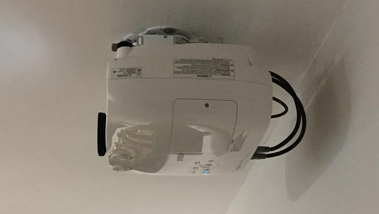ceiling mounted projector install